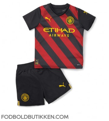 Manchester City Udebanetrøje Børn 2022-23 Kortærmet (+ Korte bukser)